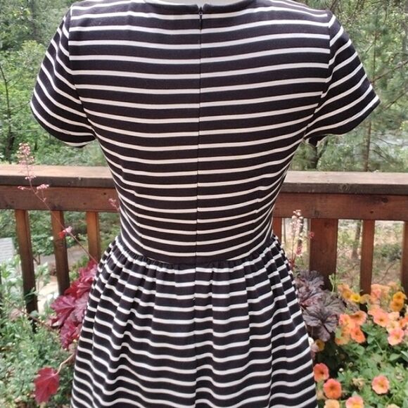 Peter Som Black and White Striped Knit Dress - Picture 6 of 10